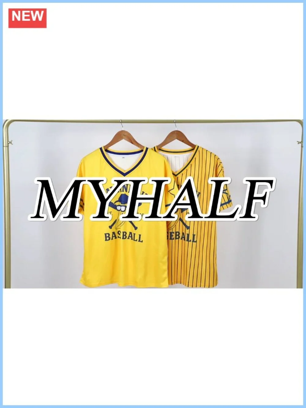 Women's Baseball Jersey Top Letter Print Loose Fit Short Sleeve Tee